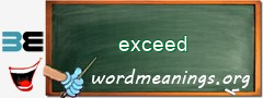 WordMeaning blackboard for exceed